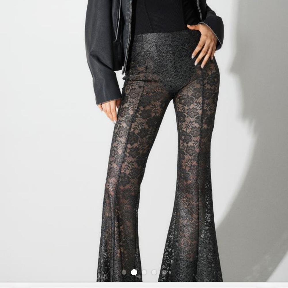 H&M lace flare pants